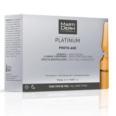 Sejas ādas serums ampulas ar vitamīnu C MartiDerm Platinum Photo Age, 10x2 ml cena un informācija | Serumi sejai, eļļas | 220.lv