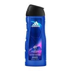 Matu un ķermeņa šampūns vīriešiem Adidas UEFA Champions League Victory Edition 400 ml cena un informācija | Šampūni | 220.lv