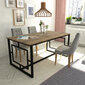Ēdamistabas galds Kalune Design Alin, brūns/melns cena un informācija | Virtuves galdi, ēdamgaldi | 220.lv