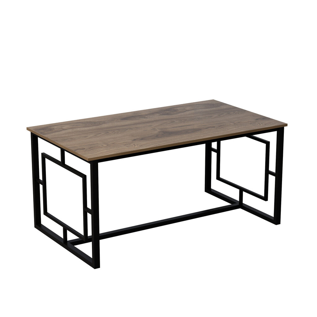 Ēdamistabas galds Kalune Design Alin, brūns/melns cena un informācija | Virtuves galdi, ēdamgaldi | 220.lv