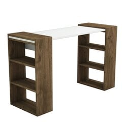Письменный стол Kalune Design Handy, коричневый/белый цена и информация | Компьютерные, письменные столы | 220.lv