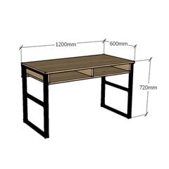 Rakstāmgalds Kalune Design Misto, brūns/melns cena un informācija | Datorgaldi, rakstāmgaldi, biroja galdi | 220.lv