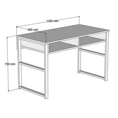 Письменный стол Kalune Design Misto, белый/черный цена и информация | Компьютерные, письменные столы | 220.lv