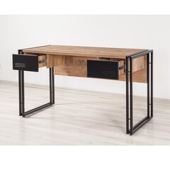 Письменный стол Kalune Design Cosmo Siesta, коричневый/черный цена и информация | Компьютерные, письменные столы | 220.lv
