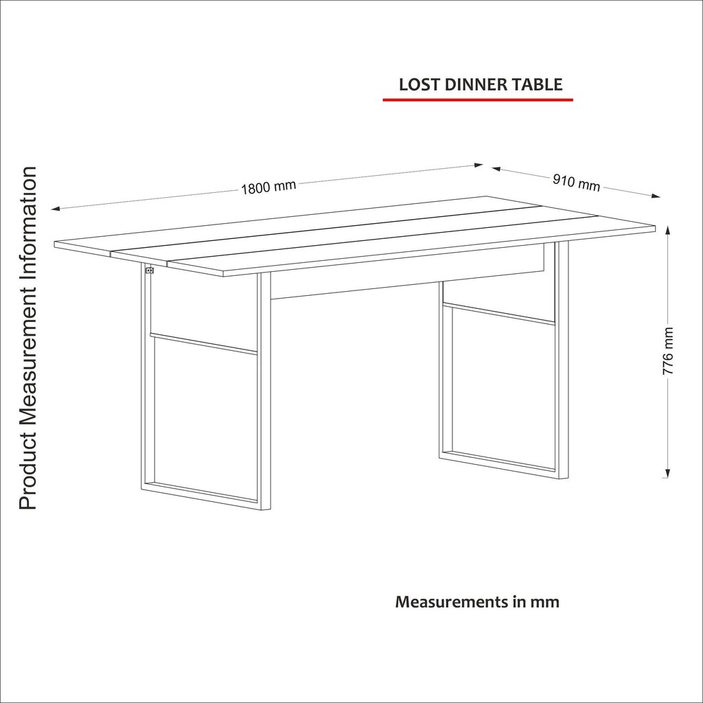 Ēdamistabas galds Kalune Design Lost, brūns cena un informācija | Virtuves galdi, ēdamgaldi | 220.lv