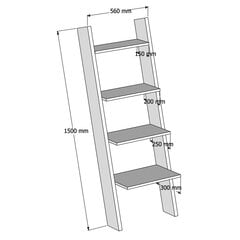 Полка Kalune Design Solid, коричневая цена и информация | Полки | 220.lv