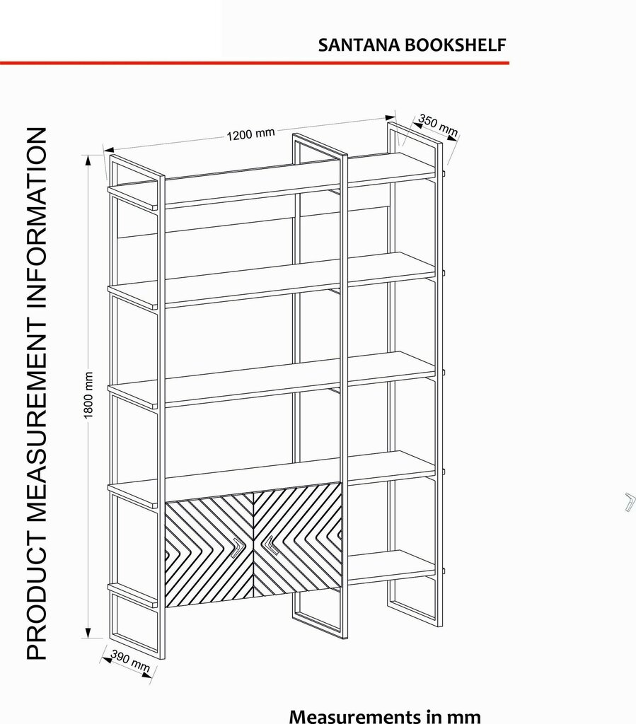 Plaukts Kalune Design Santana, brūns цена и информация | Plaukti | 220.lv