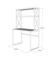 Rakstāmgalds Kalune Design Mercan, melns/brūns cena un informācija | Datorgaldi, rakstāmgaldi, biroja galdi | 220.lv