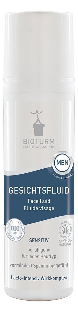 Mitrinošs sejas fluīds vīriešiem Bioturm Sensitive 75ml цена и информация | Sejas krēmi | 220.lv