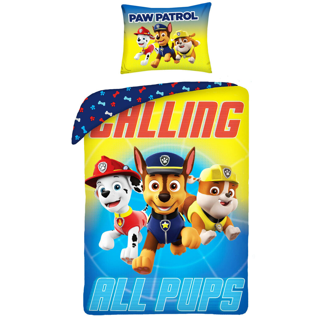 Bērnu gultas veļas komplekts Paw Patrol 140x200, 2 daļas cena un informācija | Bērnu gultas veļa | 220.lv