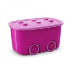 Kaste bērnu rotaļlietām Funny Box L 46L 58x39x32cm rozā cena un informācija | Veļas grozi un mantu uzglabāšanas kastes | 220.lv