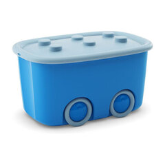 Kaste bērnu rotaļlietām Funny Box L 46L 58x39x32cm zila cena un informācija | Veļas grozi un mantu uzglabāšanas kastes | 220.lv