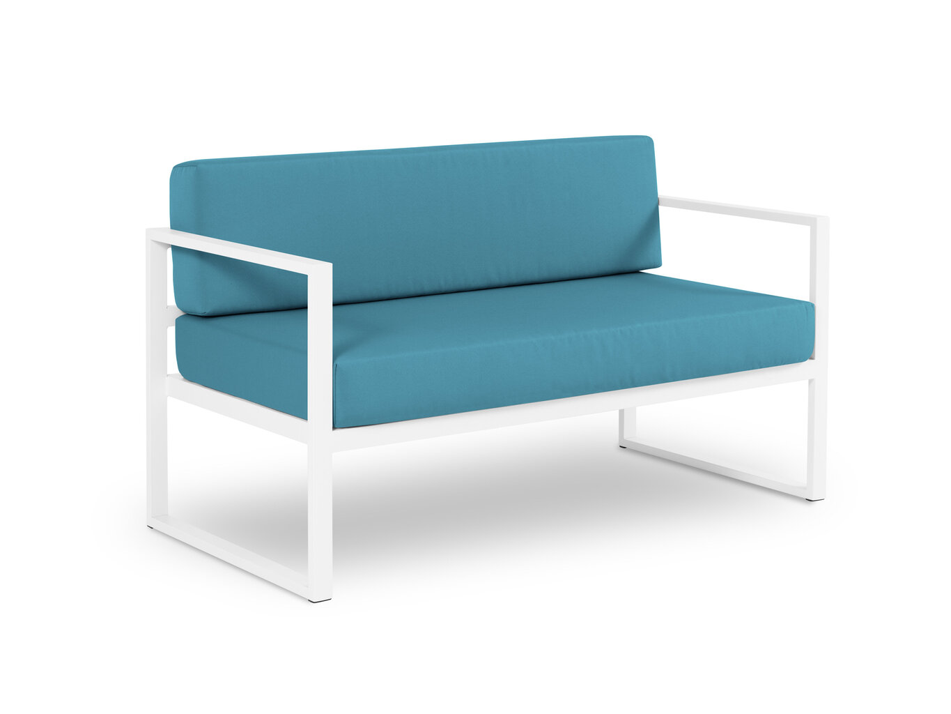 Divvietīgs āra dīvāns Calme Jardin Nicea, zils/balts cena un informācija | Dārza krēsli | 220.lv