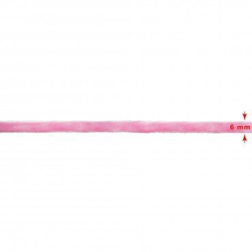 Velūra (samta) lente RainBow® 6 mm, krāsa rozā, 50 m цена и информация | Dāvanu saiņošanas materiāli | 220.lv