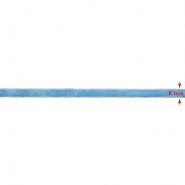 Velūra (samta) lente RainBow® 6 mm, krāsa gaiši zila, 50 m цена и информация | Dāvanu saiņošanas materiāli | 220.lv