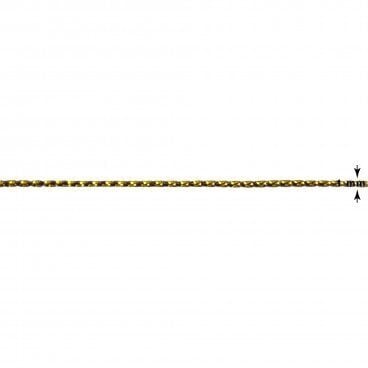 Metalizēta, pīta virvīte RainBow® 1 mm, krāsa zelta, 100 m cena un informācija | Dāvanu saiņošanas materiāli | 220.lv