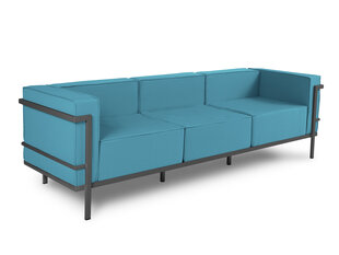 Trīsvietīgs āra dīvāns Calme Jardin Cannes, zils/tumši pelēks cena un informācija | Dārza krēsli | 220.lv