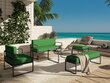 Divvietīgs āra dīvāns Calme Jardin Nicea, zaļš/tumši pelēks цена и информация | Dārza krēsli | 220.lv