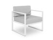 Āra krēsls Calme Jardin Nicea, gaiši pelēks/balts cena un informācija | Dārza krēsli | 220.lv