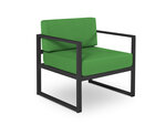Уличное кресло Calme Jardin Nicea, зеленое/темно-серое
