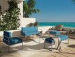Āra krēsls Calme Jardin Nicea, zils/gaiši pelēks cena un informācija | Dārza krēsli | 220.lv