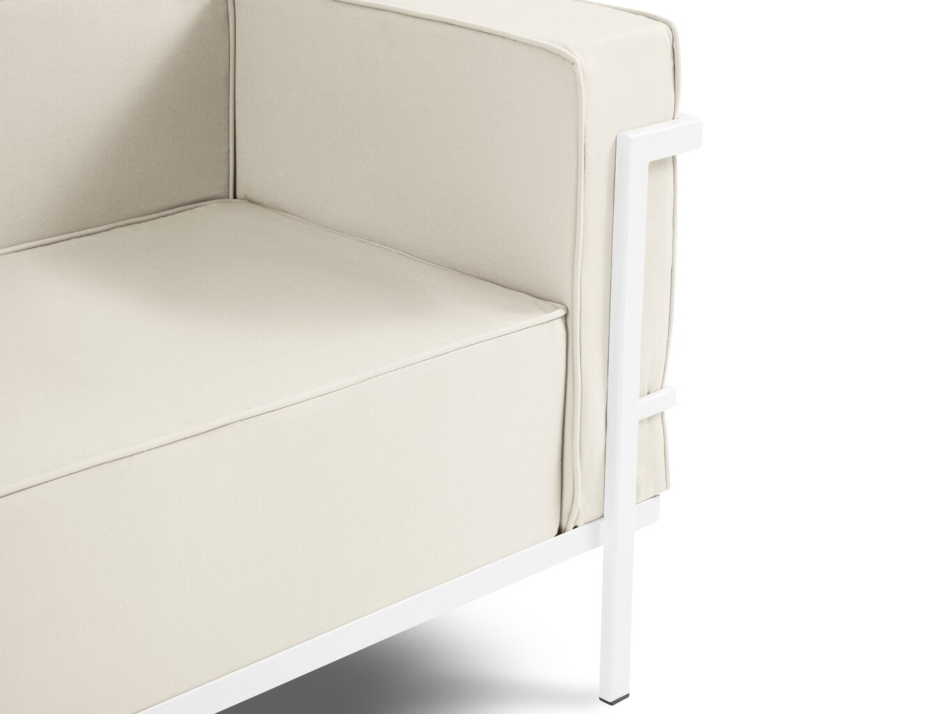 Divvietīgs āra dīvāns Calme Jardin Cannes, krēmkrāsas/balts cena un informācija | Dārza krēsli | 220.lv