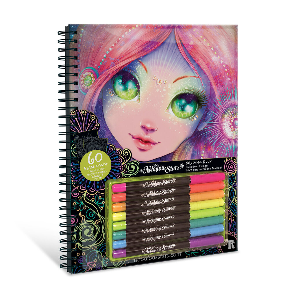 NEBULOUS STARS krāsojamā grāmata Black Pages, 11111 cena un informācija | Rotaļlietas meitenēm | 220.lv