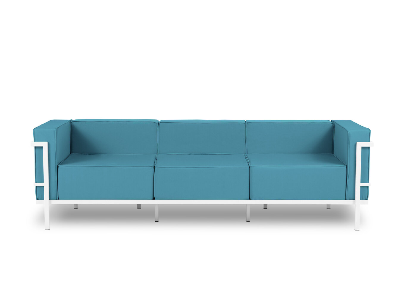Trīsvietīgs āra dīvāns Calme Jardin Cannes, zils/balts cena un informācija | Dārza krēsli | 220.lv