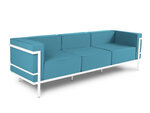 Трехместный уличный диван Calme Jardin Cannes, синий/белый