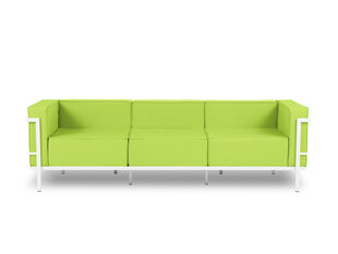Трехместный уличный диван Calme Jardin Cannes, светло-зеленый/белый цена и информация | Садовые стулья, кресла, пуфы | 220.lv