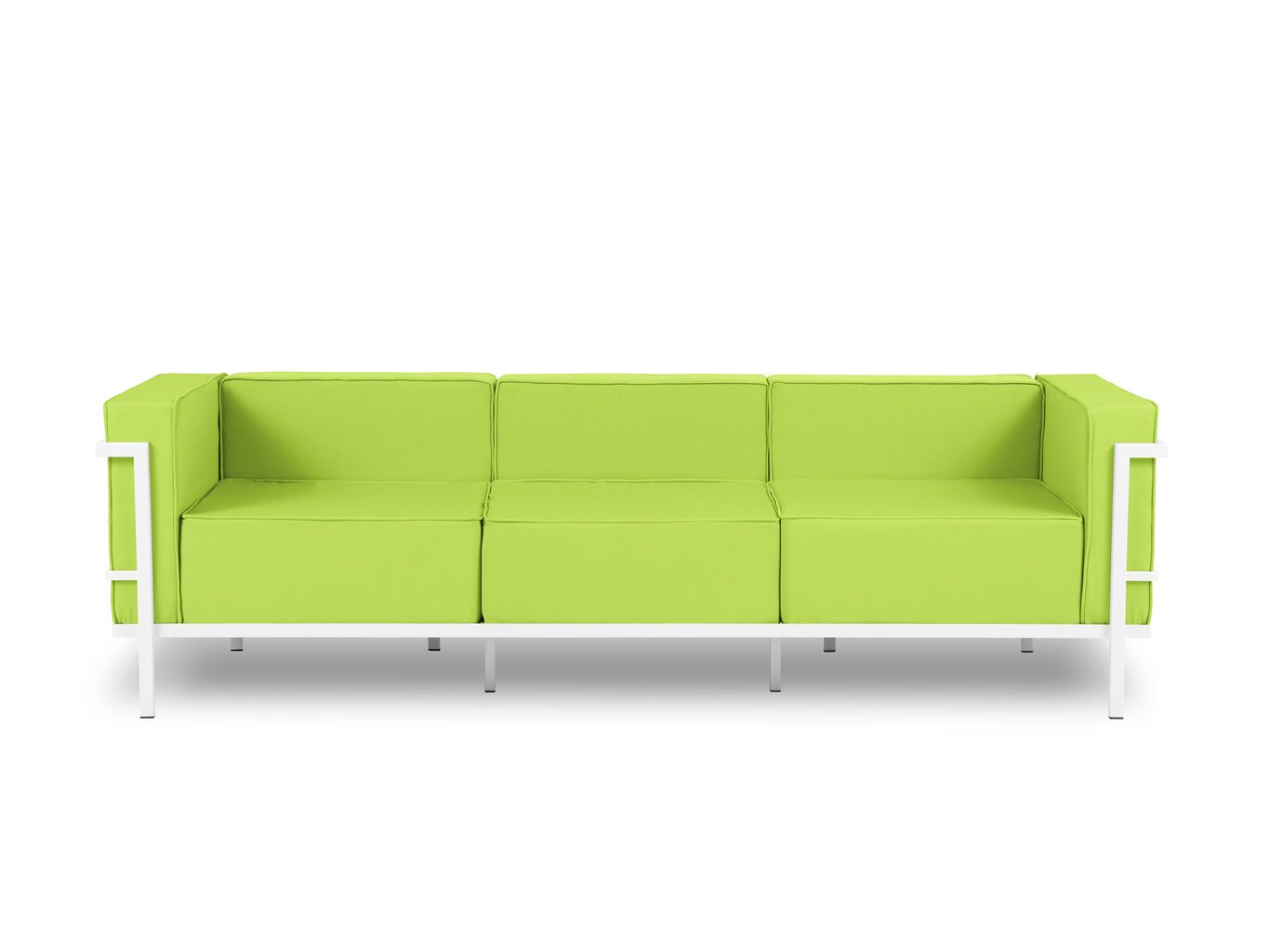 Trīsvietīgs āra dīvāns Calme Jardin Cannes, zaļš/balts cena un informācija | Dārza krēsli | 220.lv