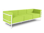 Trīsvietīgs āra dīvāns Calme Jardin Cannes, zaļš/balts