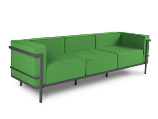 Trīsvietīgs āra dīvāns Calme Jardin Cannes, zaļš/tumši pelēks cena un informācija | Dārza krēsli | 220.lv