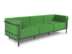 Trīsvietīgs āra dīvāns Calme Jardin Cannes, zaļš/tumši pelēks
