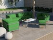 Trīsvietīgs āra dīvāns Calme Jardin Cannes, zaļš/gaiši pelēks cena un informācija | Dārza krēsli | 220.lv