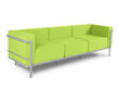 Trīsvietīgs āra dīvāns Calme Jardin Cannes, gaiši zaļš/gaiši pelēks cena un informācija | Dārza krēsli | 220.lv