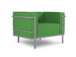 Уличное кресло Calme Jardin Cannes, зеленое/светло-серое