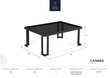 Āra galds Calme Jardin Cannes M, tumši pelēks cena un informācija | Dārza galdi | 220.lv