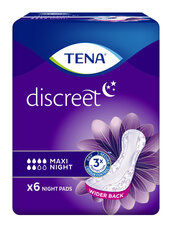 Ieliktnīši TENA Discreet Maxi Night, 6 gab. cena un informācija | Tamponi, higiēniskās paketes, ieliktnīši | 220.lv