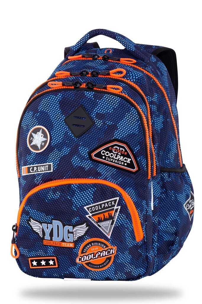 Mugursoma CoolPack Bentley Badges B Navy B16153, ar aplikācijām cena un informācija | Skolas somas | 220.lv