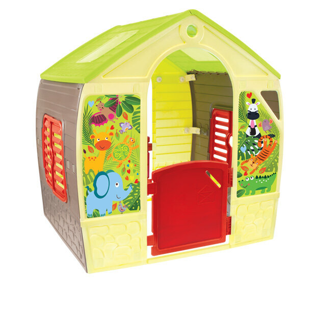 Bērnu rotaļu namiņš Mochtoys Happy House 102cm x 88cm x 108cm, 11976, 2+ cena un informācija | Bērnu rotaļu laukumi, mājiņas | 220.lv