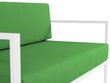 Divvietīgs āra dīvāns Calme Jardin Nicea, zaļš/balts цена и информация | Dārza krēsli | 220.lv