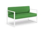 Двухместный уличный диван Calme Jardin Nicea, зеленый/белый