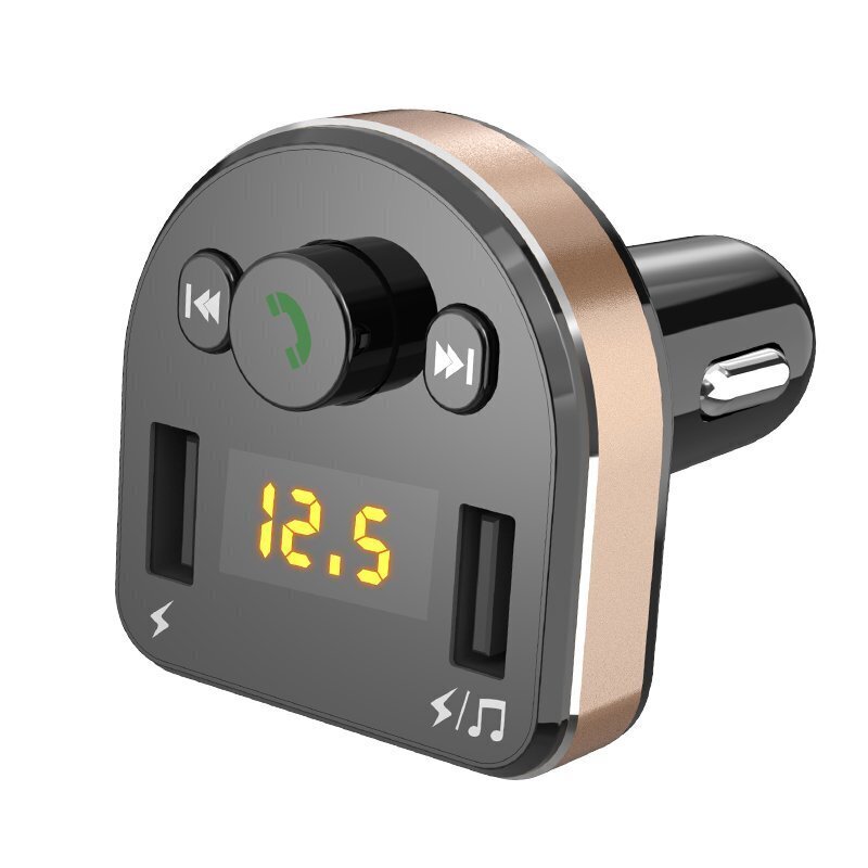 Dudao Bluetooth FM Transmitter MP3 Car Charger 2x USB 3.4A black (R2Pro black) цена и информация | Lādētāji un adapteri | 220.lv