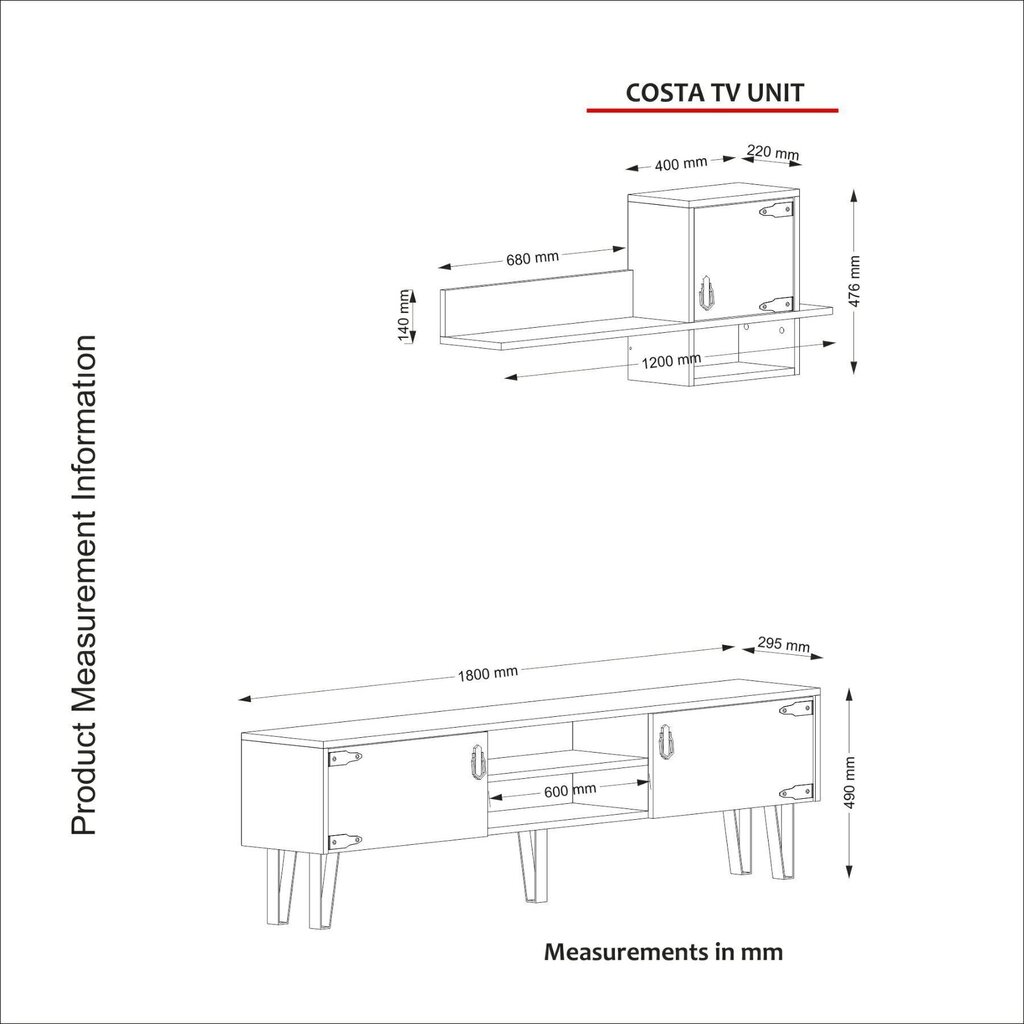 Sekcija Kalune Design Costa Unit, smilškrāsas цена и информация | Sekcijas | 220.lv