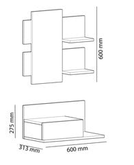 Комплект мебели для прихожей Kalune Design Mimoza, цвета дуба/серый цена и информация | Комплекты в прихожую | 220.lv