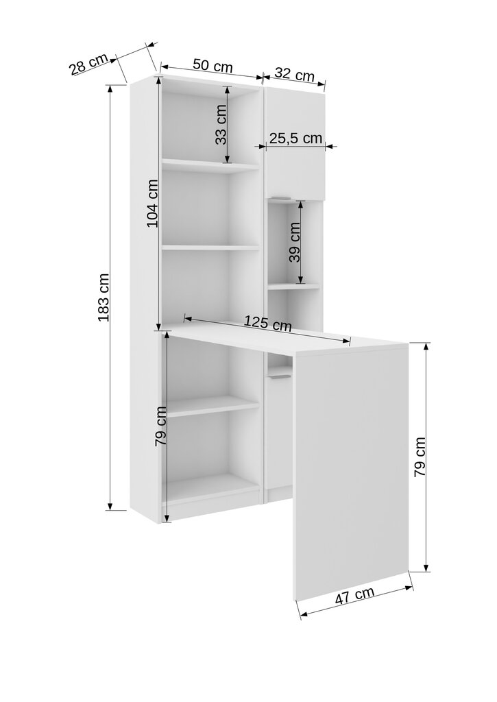 Rakstāmgalds ADRK Furniture Paul II, brūns цена и информация | Datorgaldi, rakstāmgaldi, biroja galdi | 220.lv