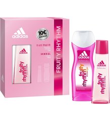 Набор Adidas Fruity Rhythm для женщин: туалетная вода EDT 75 мл + гель для душа 250 мл цена и информация | Женские духи Lovely Me, 50 мл | 220.lv