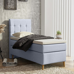 Кровать Selsey Juan 90x200см, светло-синяя цена и информация | Кровати | 220.lv