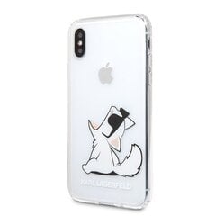 Karl Lagerfeld telefona vāciņš paredzēts iPhone X / Xs, caurspīdīgs цена и информация | Чехлы для телефонов | 220.lv